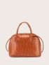 Croc Embossed Dome Bag