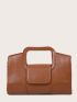Croc Embossed Satchel Bag