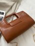Croc Embossed Satchel Bag
