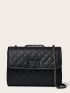 Turn-lock Quilted Shoulder Bag