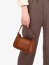 Mini Croc Embossed Shoulder Bag