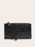 Mini Textured Clutch Bag With Wristlet