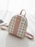Mini Metal Bow Decor Curved Top Backpack