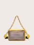 Mini Letter Graphic Chain Satchel Bag