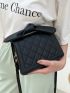 Knot Handle Quilted Satchel Bag