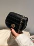 Mini Croc Embossed Chain Bag