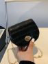 Mini Croc Embossed Chain Bag