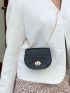 Mini Croc Embossed Chain Bag