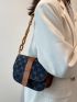 Mini Letter Graphic Flap Shoulder Bag