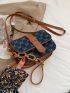 Mini Letter Graphic Flap Shoulder Bag
