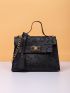 Mini Cartoon Embossed Twist Lock Chain Bag