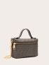 Mini Twilly Scarf Decor Ostrich Pattern Satchel Bag