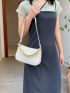 Croc Embossed Baguette Bag