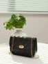 Mini Minimalist Twist Lock Quilted Chain Crossbody Bag