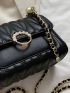Mini Faux Pearl Quilted Chain Bag