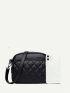 Mini Double Pocket Quilted Crossbody Bag