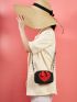 Mini Heart Appliques Crossbody Bag