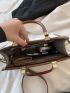 Contrast Binding Satchel Bag