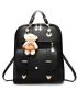 Minimalist Doll Decor Buckle Detail Classic Backpack