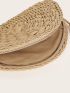 Tassel Decor Straw Clutch Bag