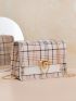 Mini Tartan Flap Chain Crossbody Bag