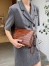 Croc Embossed Clutch Bag