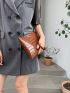 Croc Embossed Clutch Bag