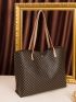 Large Capacity Shoulder Tote Bag With Long Wallet
