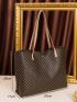 Large Capacity Shoulder Tote Bag With Long Wallet