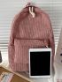 Minimalist Corduroy Pocket Front Backpack