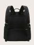 Minimalist Letter Patch Flap Backpack