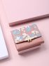 Floral Pattern Fold Small Wallet