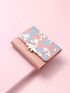 Floral Pattern Fold Small Wallet