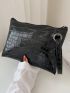 Croc Embossed Clutch Bag