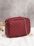 Mini Chevron Chain Crossbody Bag