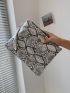 Snakeskin Pattern Clutch Bag