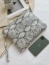 Snakeskin Pattern Clutch Bag