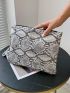 Snakeskin Pattern Clutch Bag