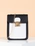 Two Tone Flap Square Bag