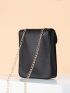 Two Tone Flap Square Bag