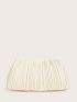 Minimalist Ruched Design Textured Clutch Bag