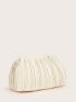 Minimalist Ruched Design Textured Clutch Bag