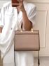Minimalist Letter Graphic Square Bag