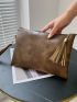 Minimalist Tassel Decor Clutch Bag