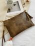 Minimalist Tassel Decor Clutch Bag