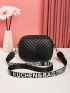 Mini Minimalist Chevron Quilted Chain Crossbody Bag