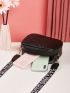 Mini Minimalist Chevron Quilted Chain Crossbody Bag