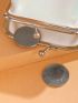 Metal Decor Kiss Lock Purse