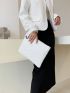 Textured Clutch Bag With Wristlet