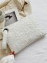 Textured Clutch Bag With Wristlet